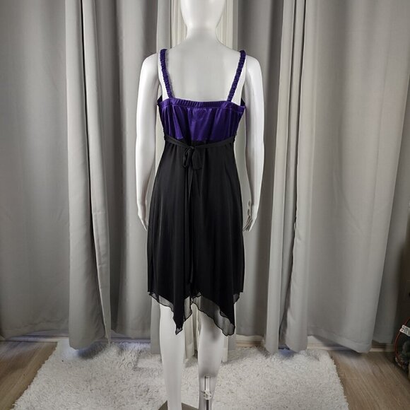 EnFocus Studio Purple Black Knee Length Sequins Dress, Formal, Prom, Size 12 - Picture 3 of 10